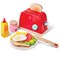 Hape: Pop-Up Toaster - Red - Wooden Kitchen Toy Appliance, Knife & Breakfast Food Accessories, Interactive Realistic Pretend Play, Kids Ages 3+